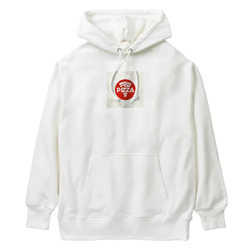 シンプルなPIZZAロゴ入りデザイン Heavyweight Hoodie