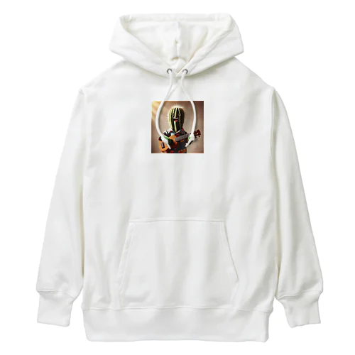 ハワイアンシャツを着てウクレレを弾くサボテン Heavyweight Hoodie