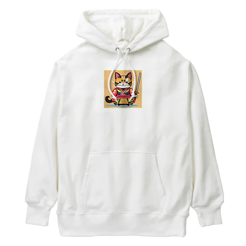 戦国武将猫 Heavyweight Hoodie