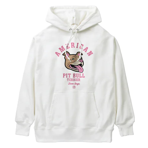 Love❤️Dogs（アメリカンピットブルテリア・赤鼻） Heavyweight Hoodie