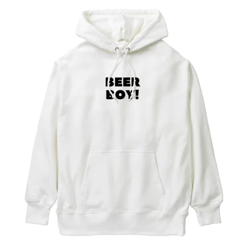 ビールボーイ_黒字(透過) Heavyweight Hoodie