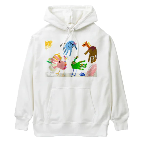 おててのどうぶつえん Heavyweight Hoodie