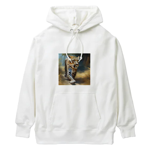 獲物を求めて歩くヒョウのグッズ Heavyweight Hoodie