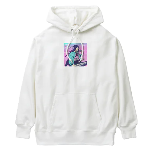 心を打つメロディー: 感動のボーカルプリント Heavyweight Hoodie