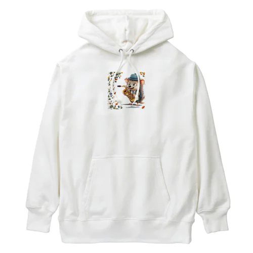 サックスハリネズミ Heavyweight Hoodie