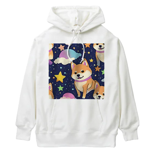 夜空に柴犬 Heavyweight Hoodie