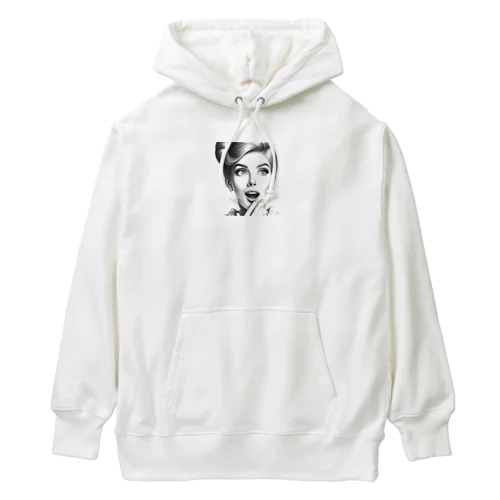 驚く女性 Heavyweight Hoodie