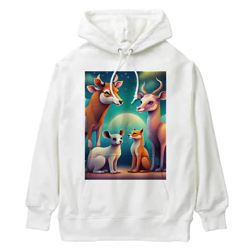 夢の森の動物たち！ Heavyweight Hoodie