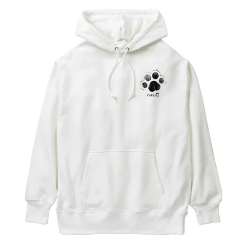 肉球をモチーフにしたオリジナルブランド「nikuQ」（猫タイプ）です Heavyweight Hoodie