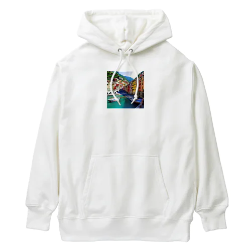 絵画のようなチンクエテッレの風景 Heavyweight Hoodie