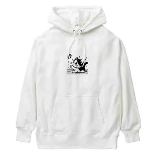 Cat & butterfly  Heavyweight Hoodie