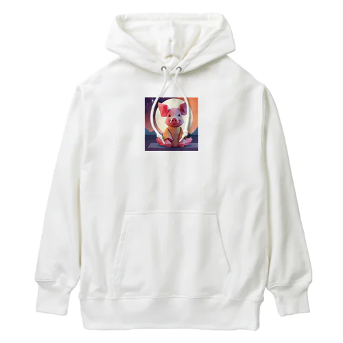 アオザイっぽい服を着た子豚ちゃんです。 Heavyweight Hoodie