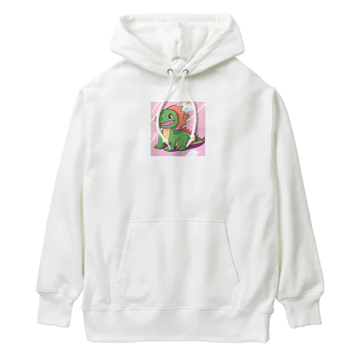 かわいい恐竜のグッズ Heavyweight Hoodie