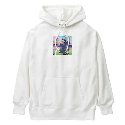 ワールドカップ優勝を夢見るサッカー少年 Heavyweight Hoodie