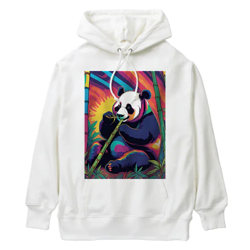 竹林に座るパンダ Heavyweight Hoodie