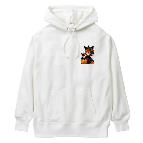 魔女っ子かぼちゃ猫 Heavyweight Hoodie