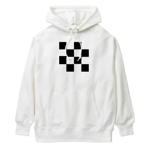 チェッカーボード柄（ブラック&ホワイト） Heavyweight Hoodie