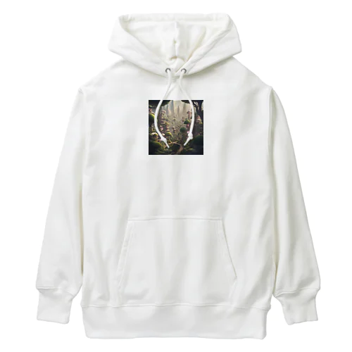 景色がきれいな町のイラストグッズ Heavyweight Hoodie