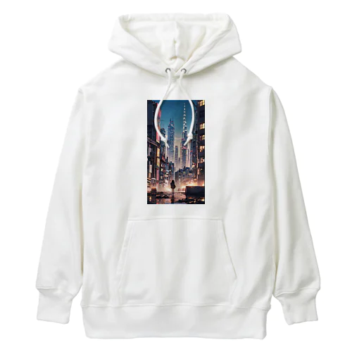 AI「ディストピアに希望の光」 Heavyweight Hoodie