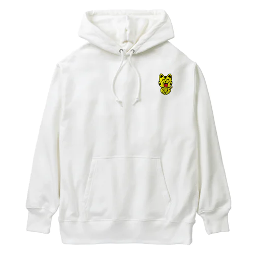 嬉しい楽しい愉快な開運ネコ「ポイポイ・ラッキー！❗️😺」（開運猫） Heavyweight Hoodie