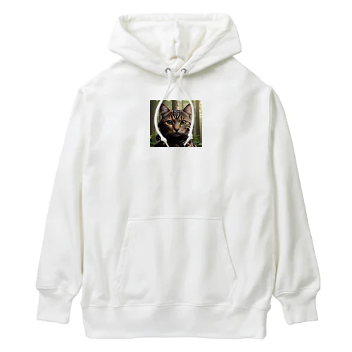 野生的　黒猫 Heavyweight Hoodie