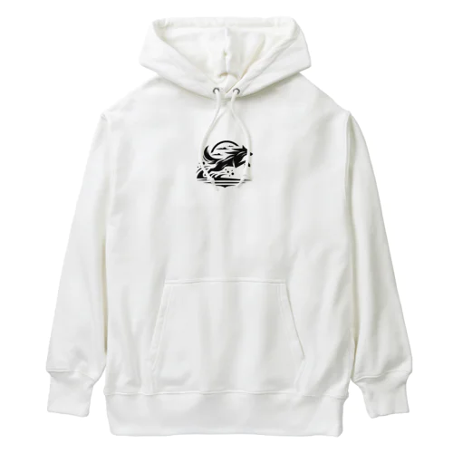 獲物を狩るオオカミ Heavyweight Hoodie