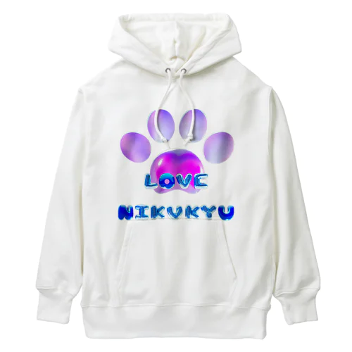 LOVE NIKUKYU -肉球好きさん専用 ブルーピンクバルーン - Heavyweight Hoodie