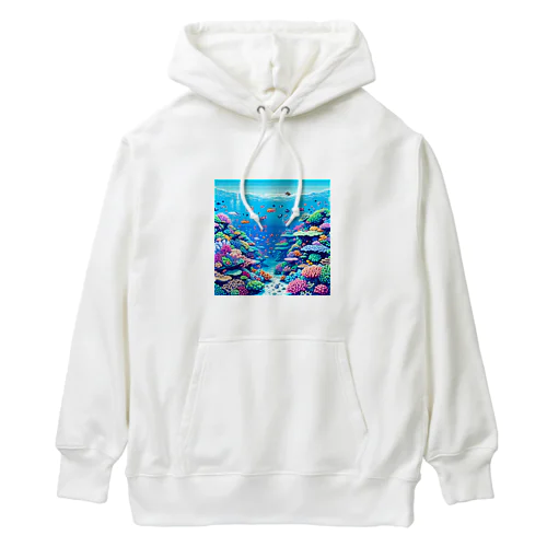 ドット絵沖縄の海 Heavyweight Hoodie