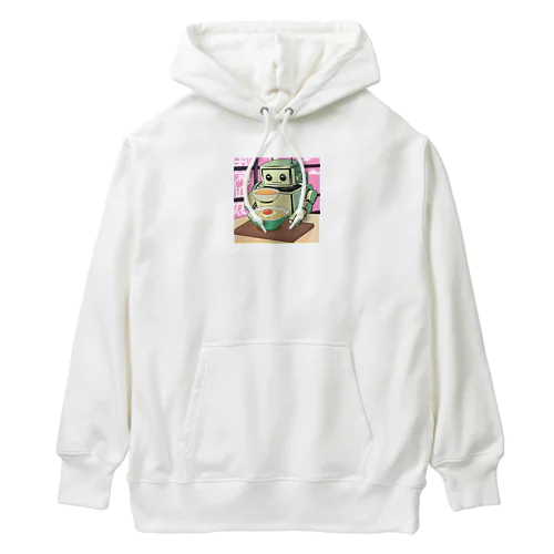 札幌ラーメンを愛するロボ Heavyweight Hoodie