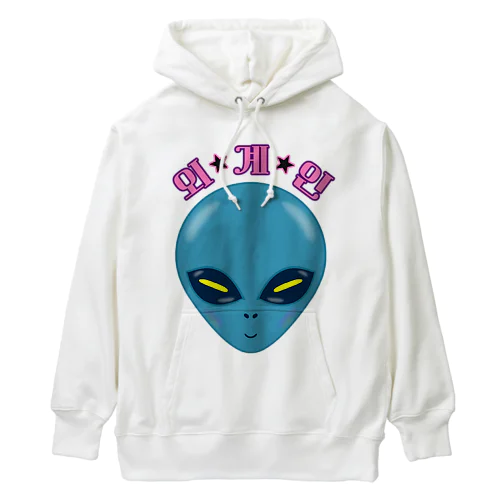 외계인(宇宙人) ハングルデザイン Heavyweight Hoodie