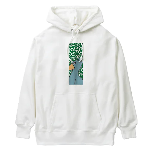 ハシビロコウさん　唐草模様 Heavyweight Hoodie