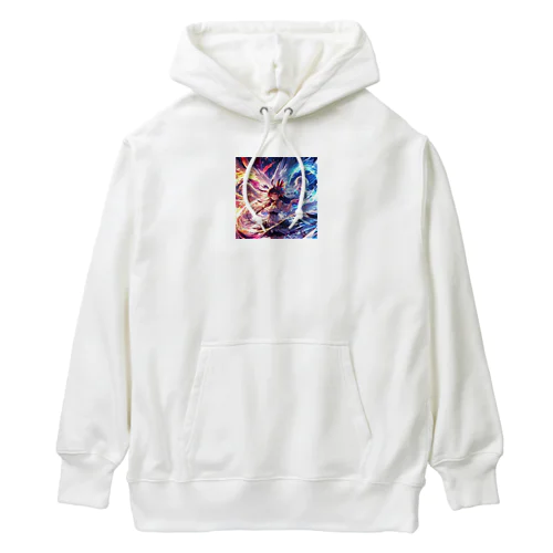 白き翼、黒き翼。その手に抱くは愛しの君! Heavyweight Hoodie