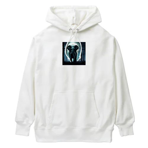 ホラー風ゾウ Heavyweight Hoodie