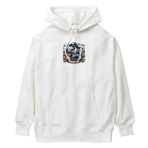 DJシャーク(thank you) Heavyweight Hoodie