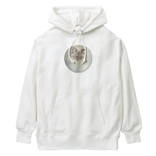 まんまる猫いれぶん Heavyweight Hoodie