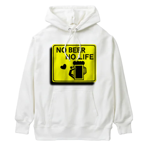 NO BEER NO LIFE ヘビーウェイトパーカー