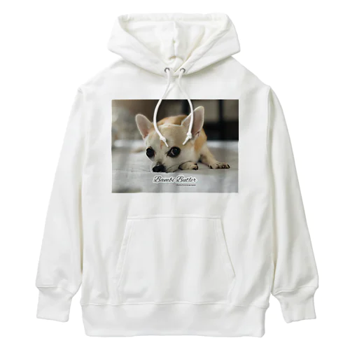 世界初！本物の犬執事・ドッグバトラーのバンビ君 Heavyweight Hoodie