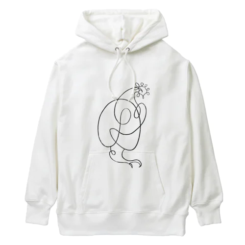 一筆bird_1 Heavyweight Hoodie