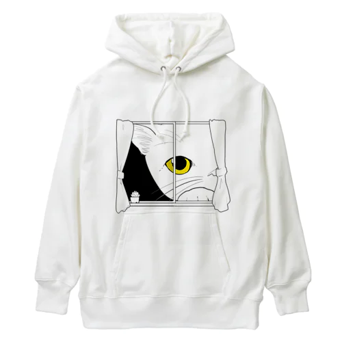 窓から猫 Heavyweight Hoodie