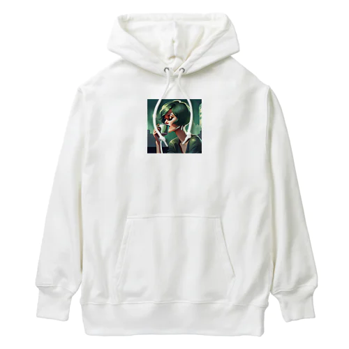 クールビューティーグリーン Heavyweight Hoodie