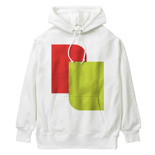 ミニマリズムデザインな気分　モダン赤と黄 Heavyweight Hoodie