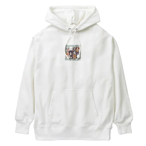 可愛い動物達 Heavyweight Hoodie