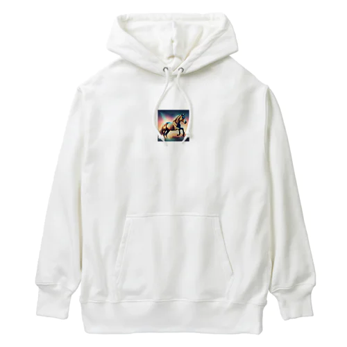 草原の魅力　馬 Heavyweight Hoodie