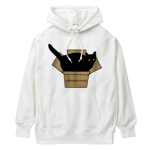 黒猫と段ボール Heavyweight Hoodie