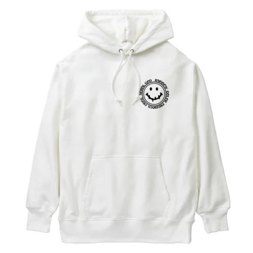 俺は俺-Tシャツ-黒文字(前にロゴ、背面に文字verあり) Heavyweight Hoodie