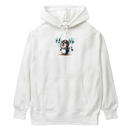 空を飛びたいペンギン Heavyweight Hoodie