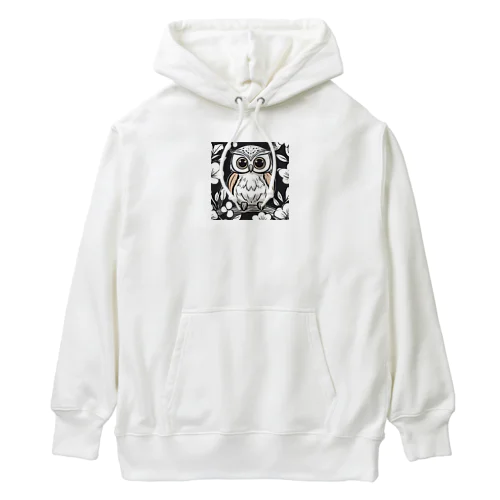 フクロウのフクイチロウ Heavyweight Hoodie