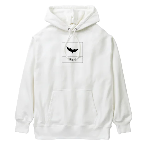 四角におさまるBird Heavyweight Hoodie