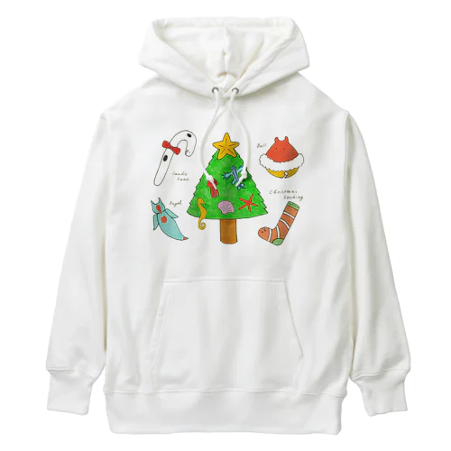 [森図鑑] 海洋生物のクリスマスパーティ Heavyweight Hoodie