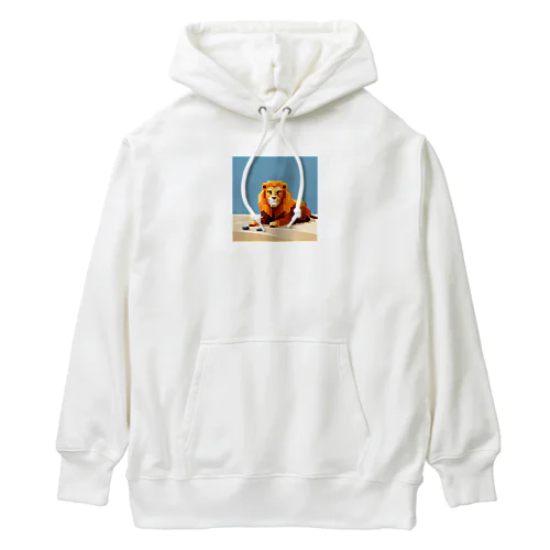 ドット絵ライオン Heavyweight Hoodie